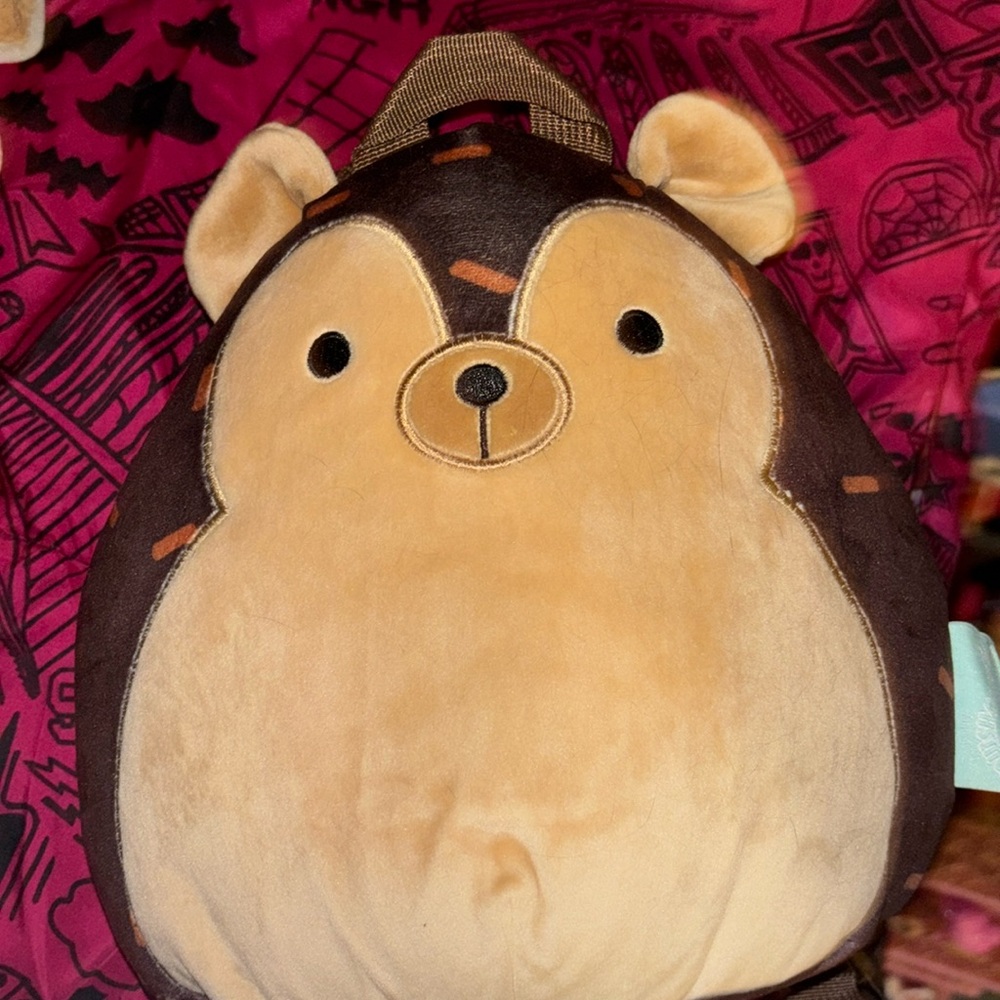 Squishmallows Hans Hedgehog Unisex 10" Plush Mini Backpack, Brown